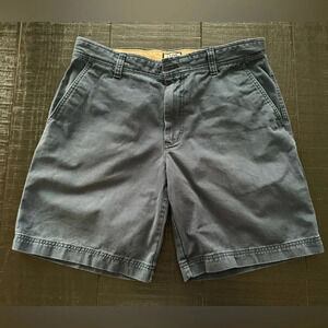 Size 34 Men's IZOD Golf Shorts Washed Navy Blue Flat Front